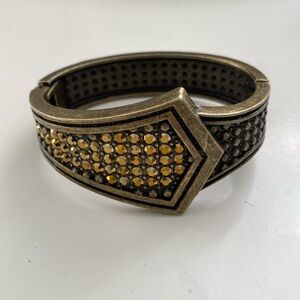 Bronze tone Rhinestone Cuff Bracelet